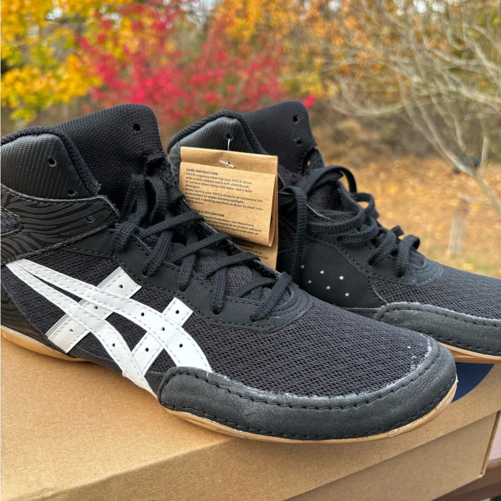 ASICS Black and White High-Top Sneakers